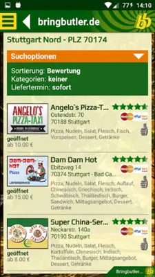 Bringbutler - Pizza, Pasta, .. android App screenshot 9